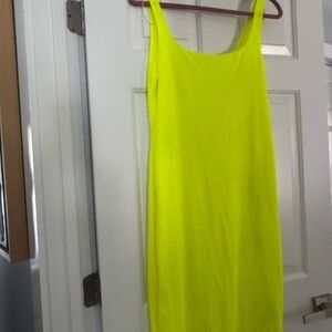 Zara Bright Yellow Midi Dress